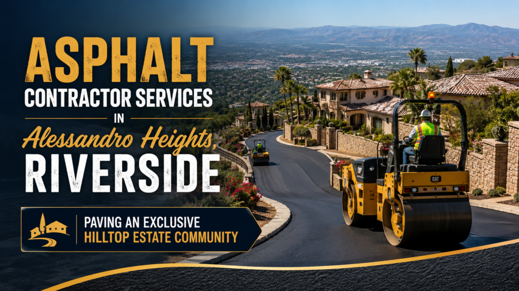 Asphalt Contractor Services in Alessandro Heights, Riverside: Paving an Exclusive Hilltop Estate Community